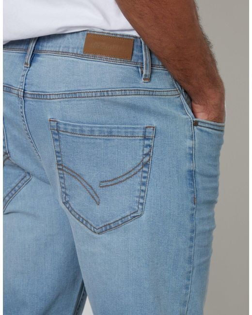 Threadbare Blue Straight Leg Jeans for men