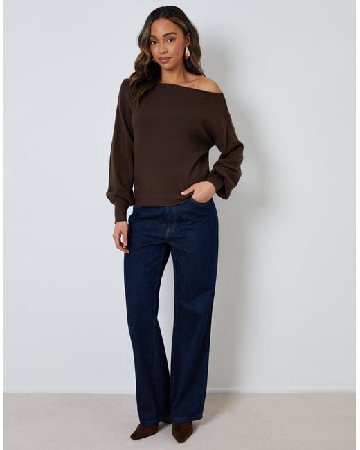 Threadbare Multicolor Soft Slash Neck Jumper