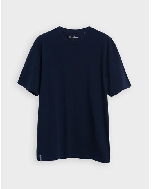 Threadbare Blue 5 Pack Assorted Cotton Crew Neck T-Shirts for men