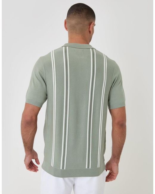 Threadbare Multicolor Quarter Zip Knitted Polo for men
