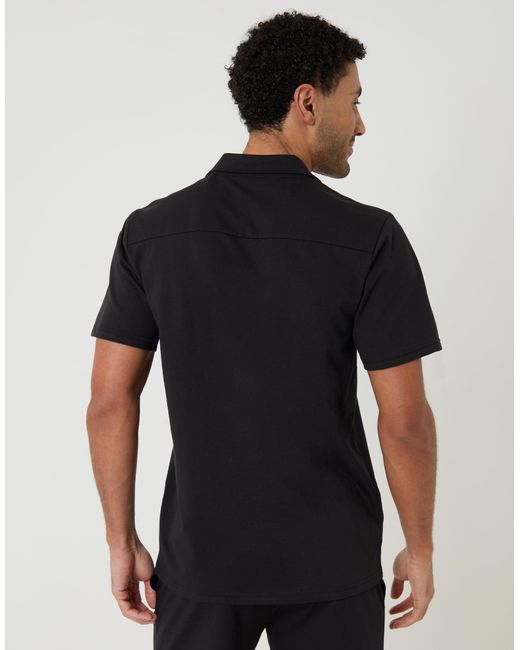 Threadbare Black Shirt & Shorts Lounge Set for men