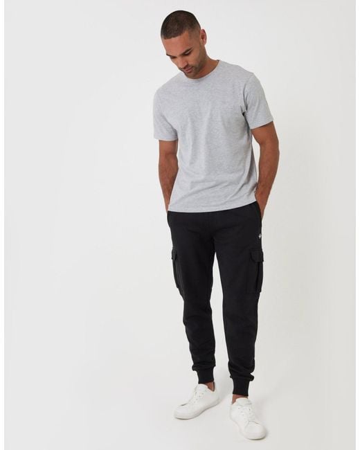 Threadbare Black Cargo Style Joggers for men