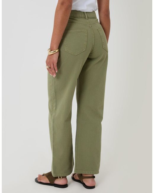 Threadbare Green Straight Leg Jeans