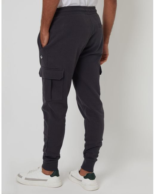 Threadbare Blue Cargo Style Joggers for men