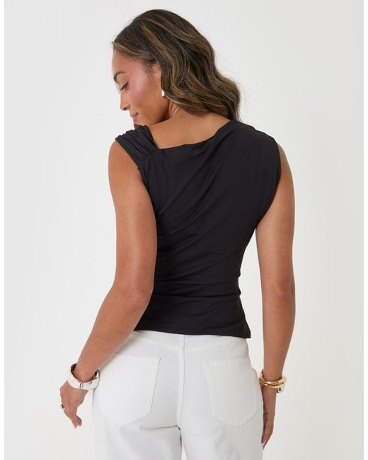 Threadbare Blue Asymmetric Draped Vest
