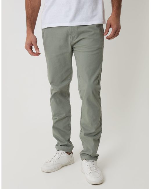 Threadbare Gray Slim Fit Chino Trousers for men