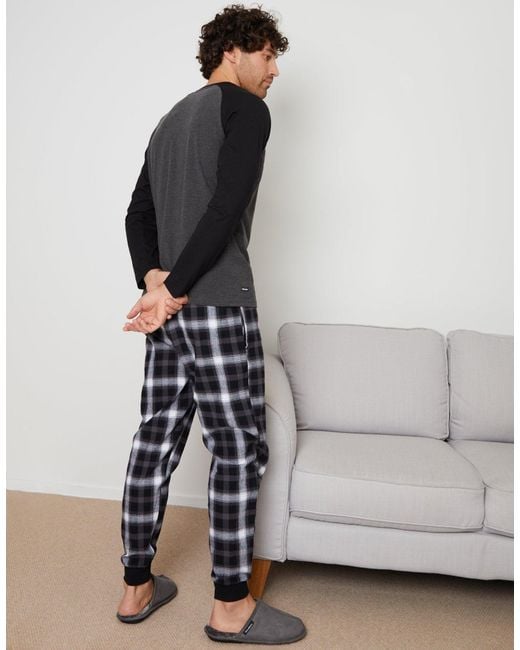 Threadbare Multicolor Raglan Sleeve & Pant Pyjamas Set for men