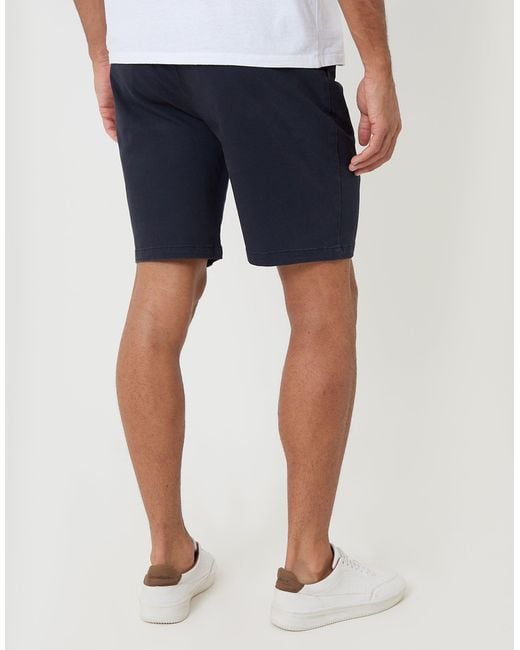Threadbare White Regular Fit Stretch Chino Shorts for men