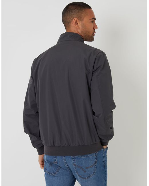 Threadbare Blue Showerproof Harrington Jacket for men