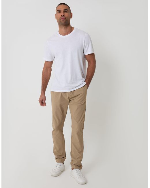 Threadbare Natural Slim Fit Stretch Trousers for men