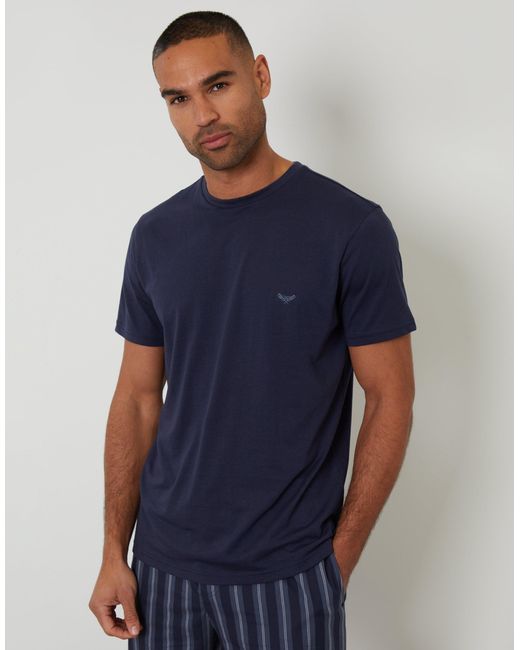 Threadbare Blue T-Shirt & Bottoms Pyjama Set for men