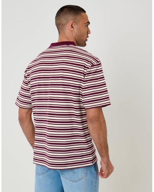 Threadbare Red Relaxed Fit Polo Shirt for men