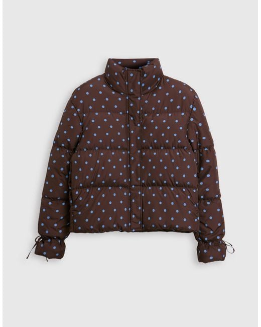 Threadbare Purple Funnel Neck Puffer Coat