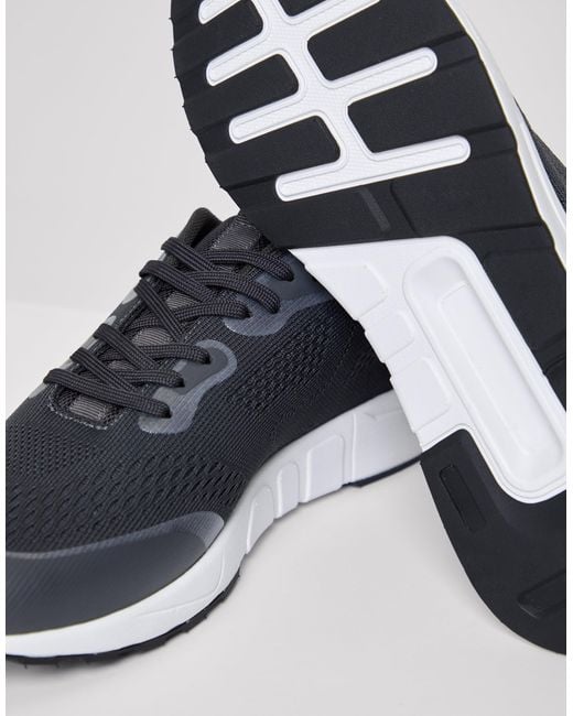 Threadbare Blue Textured Slip On Trainers for men