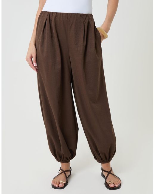 Threadbare White Balloon Trousers With Pockets