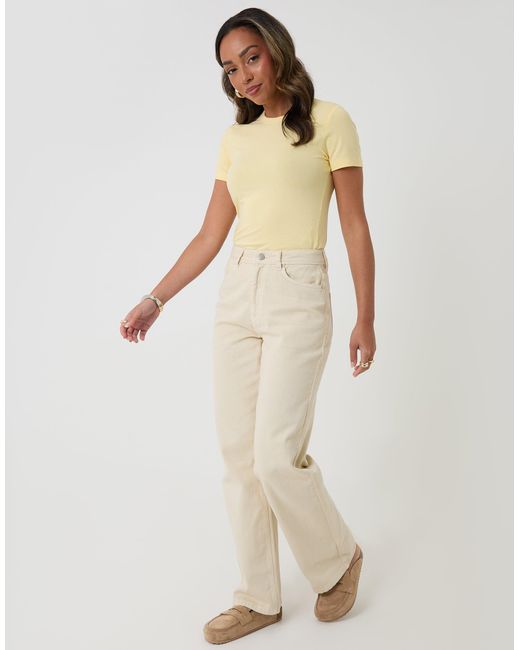 Threadbare Natural Straight Leg Jeans