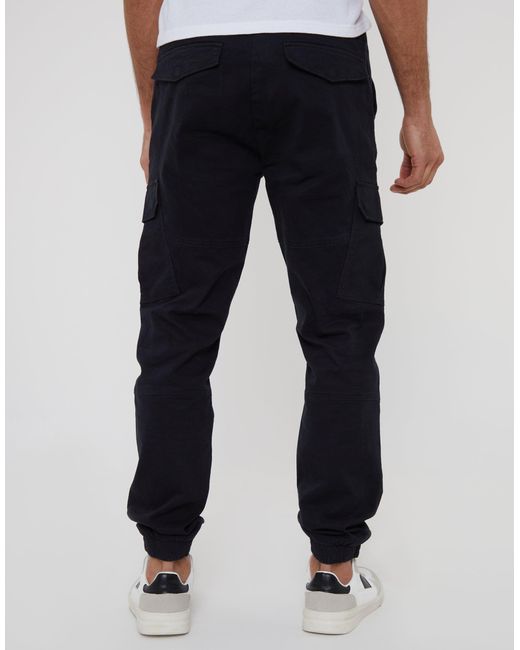 Threadbare Blue Jogger Style Cargo Trousers for men