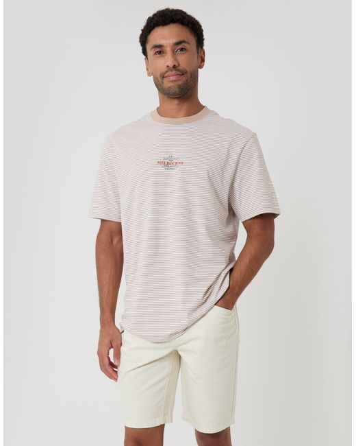 Threadbare White Denim Shorts for men