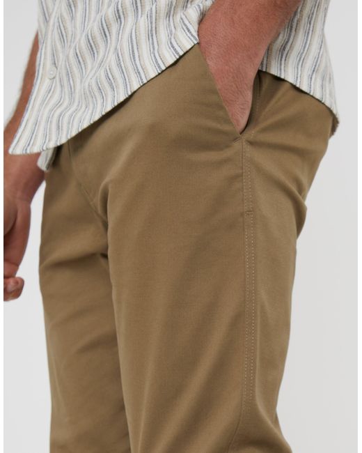 Threadbare Natural Slim Fit Dark Chino Trousers for men