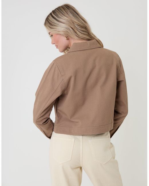 Threadbare Natural Denim Jacket With Patch Pockets
