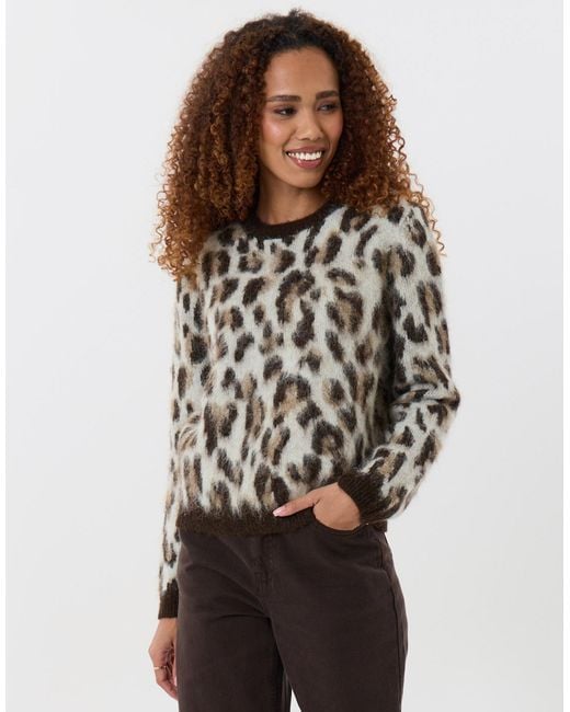Threadbare Multicolor Brushed Knit Crew Neck Jumper