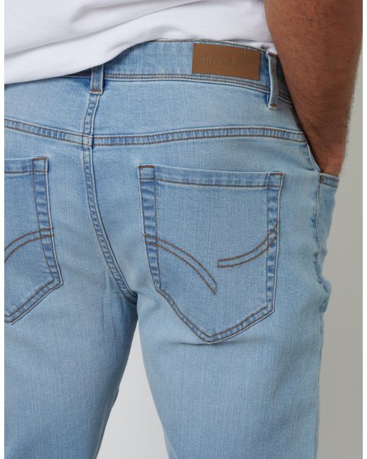 Threadbare Blue Slim Fit Jeans for men