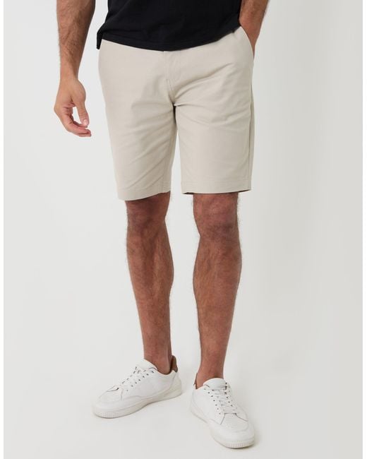 Threadbare Black Belted Chino Shorts for men