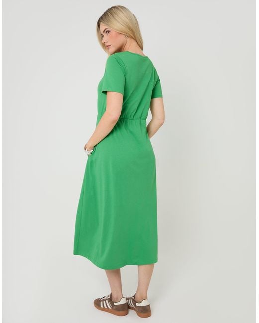 Threadbare Blue 2 Pack Pure Cotton Midi Smock Dresses With Pockets