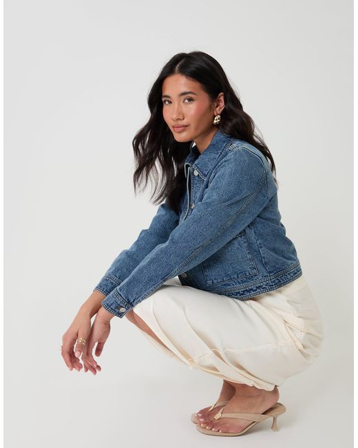 Threadbare Blue Denim Jacket With Patch Pockets