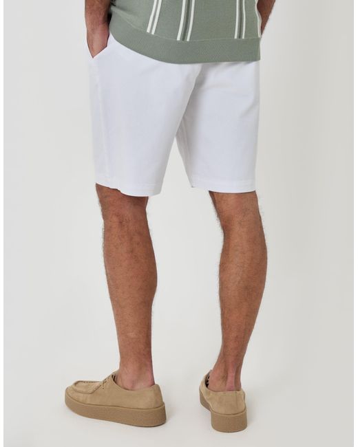 Threadbare Green Regular Fit Stretch 3 Pocket Chino Shorts for men