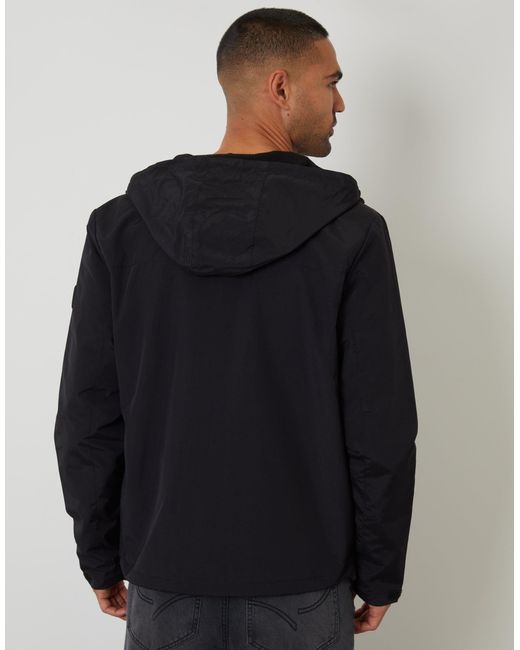 Threadbare Blue Hooded Utility Coat for men