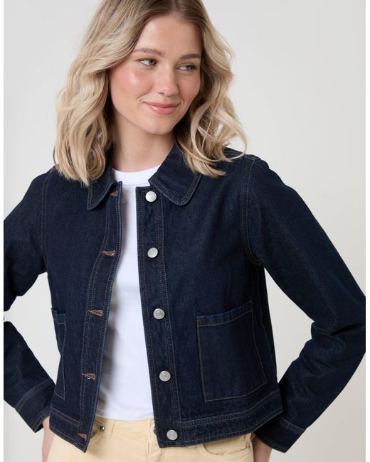 Threadbare Blue Denim Jacket With Patch Pockets