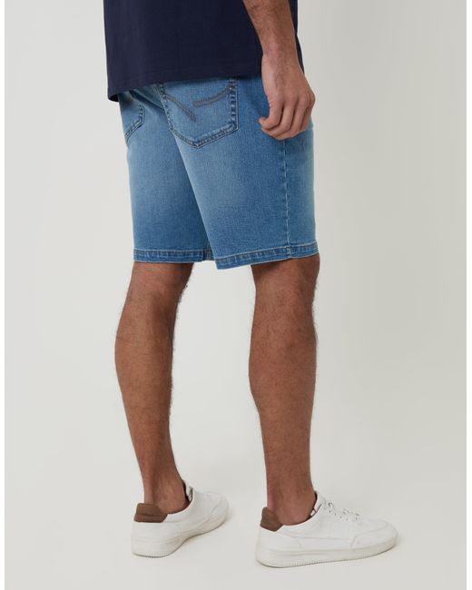 Threadbare Blue Denim Shorts for men