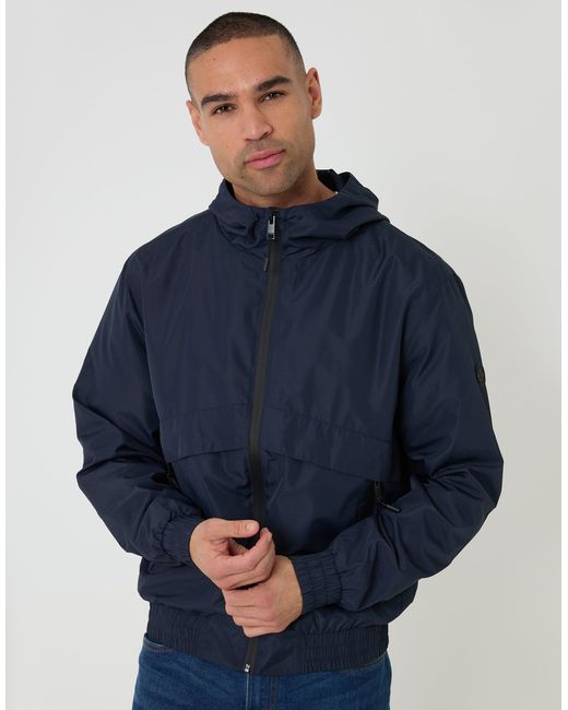 Threadbare Blue Lightweight Hooded Jacket for men