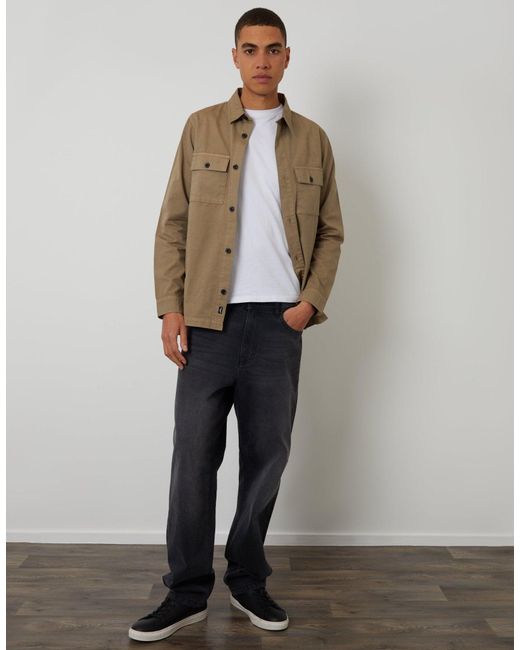 Threadbare Natural Lightweight Shacket for men