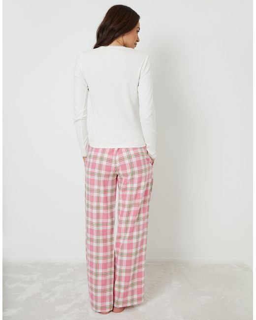 Threadbare Pink Long Sleeve Crew Neck Pyjama Set
