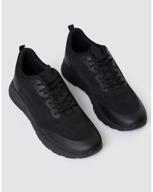 Threadbare Blue Textured Slip On Trainers for men