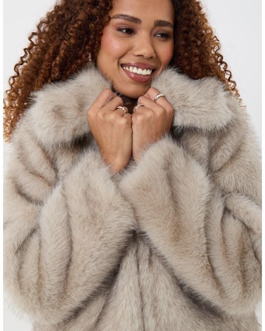 Threadbare Multicolor Faux Fur Zip Through Coat