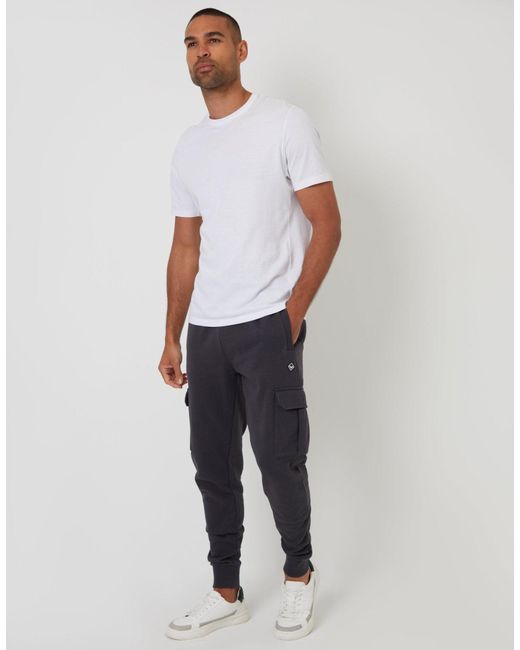 Threadbare Blue Cargo Style Joggers for men