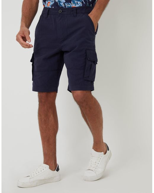 Threadbare Blue Cargo Shorts for men