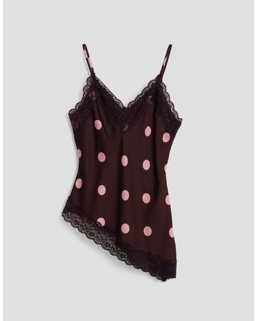 Threadbare Purple Satin Lace Trim Cami