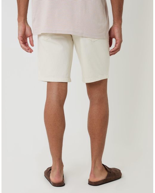 Threadbare White Denim Shorts for men