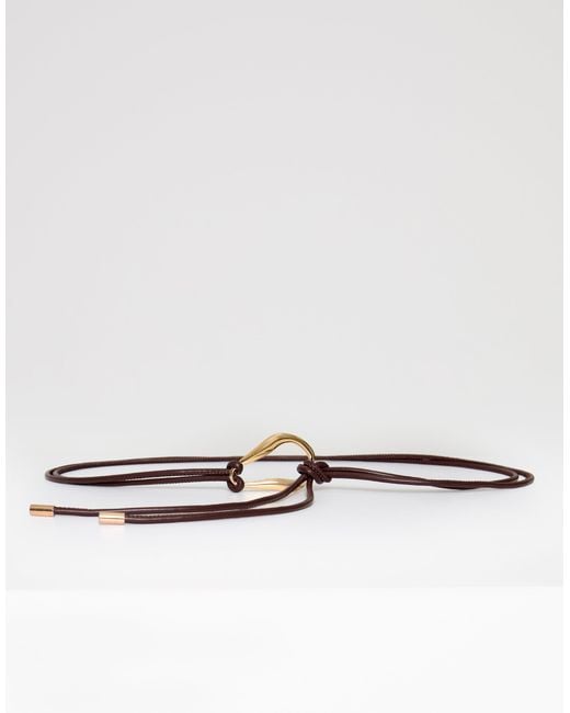 Threadbare Purple Faux Leather Rope Belt