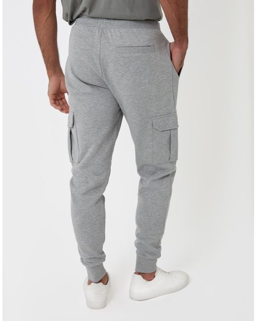Threadbare White Cargo Style Joggers for men