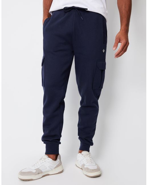 Threadbare Blue Cargo Style Joggers for men