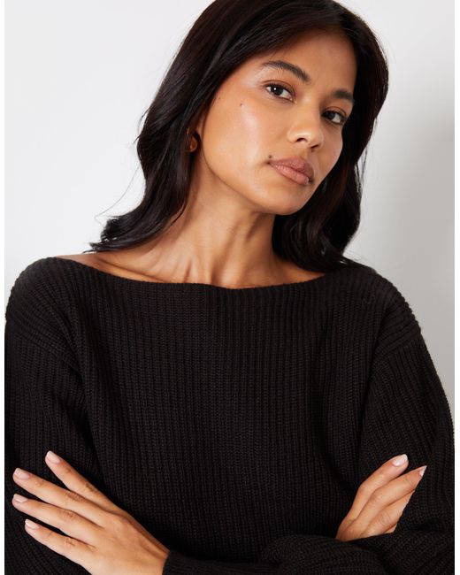 Threadbare Black 2 Pack Soft Slash Neck Jumpers