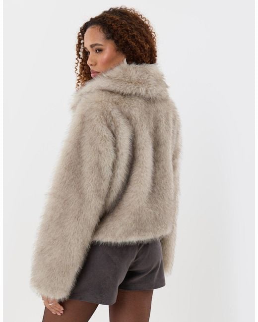 Threadbare Multicolor Faux Fur Zip Through Coat