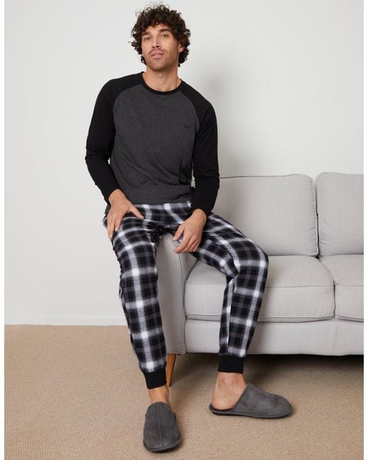 Threadbare Multicolor Raglan Sleeve & Pant Pyjamas Set for men