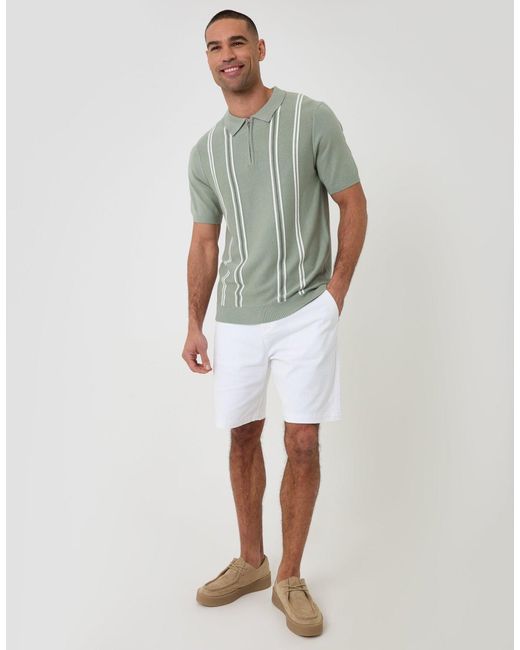 Threadbare Multicolor Quarter Zip Knitted Polo for men