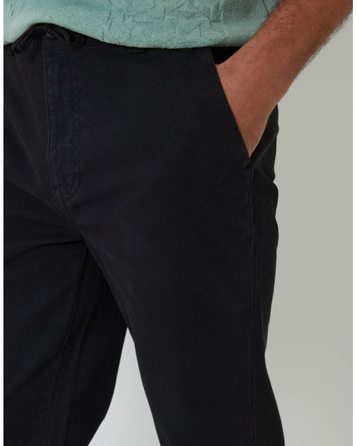 Threadbare Blue Elasticated Waist Chino Trousers for men